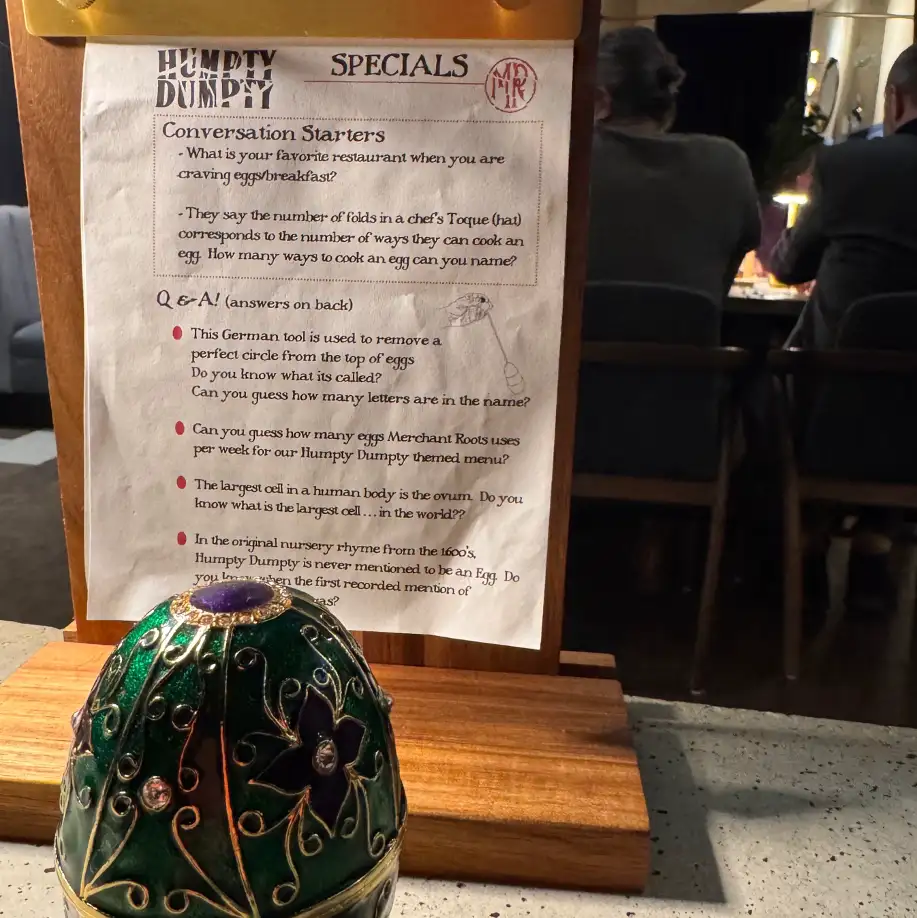 Merchant Roots Dining Experience